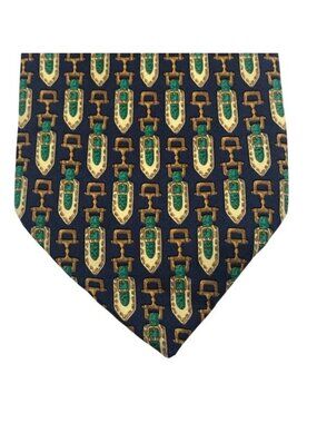 Fabio Ferretti Men's Tie 100% Silk Blue Green Gold 57.25" x 3.5"